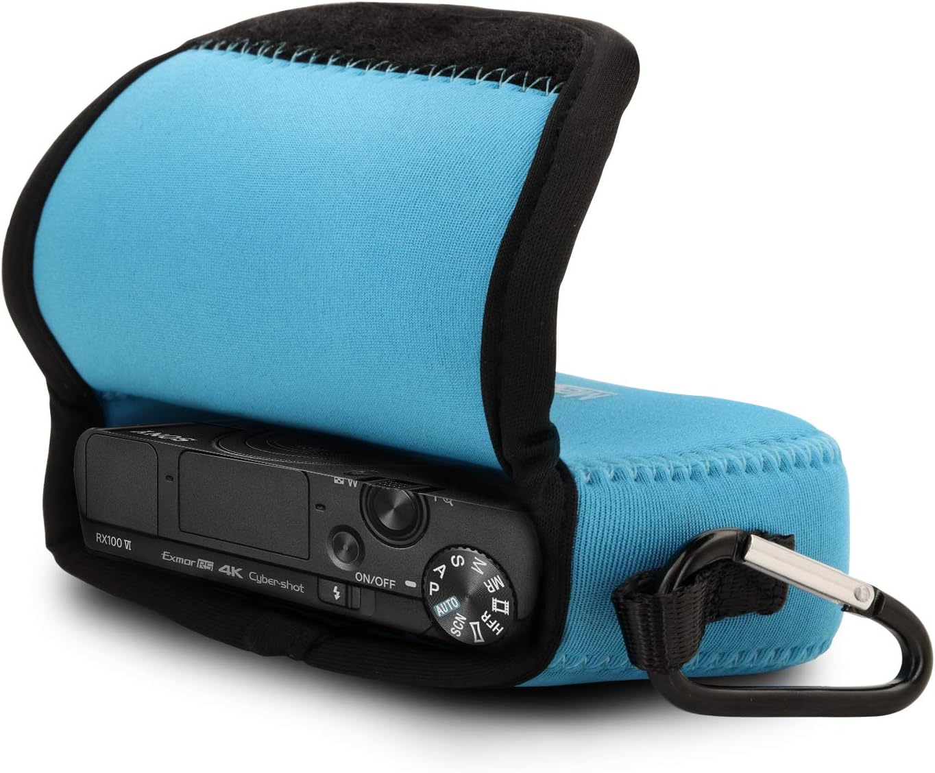 MegaGear MG082 Sony Cyber-shot DSC-RX100 VII, Cyber-shot DSC-RX100 VI, DSC-RX100 V, DSC-RX100 IV, DSC-RX100 III, DSC-RX100 II Ultra Light Neoprene Camera Case - Blue