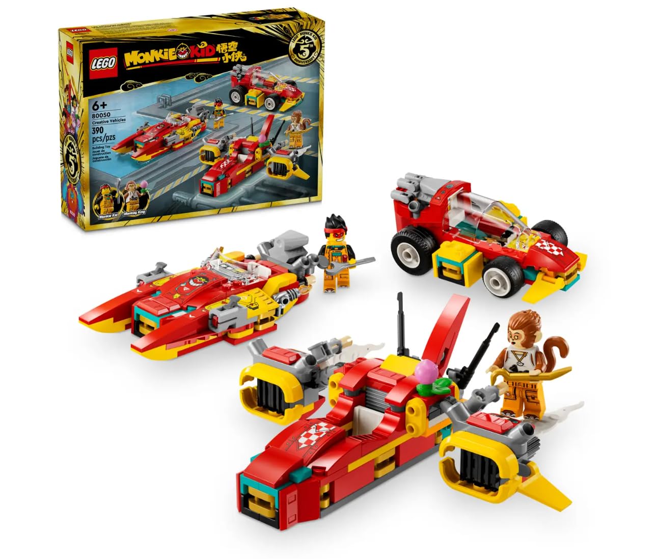 LEGO Monkie Kid 80050 Creative Vehicles 6+ 380 Pieces