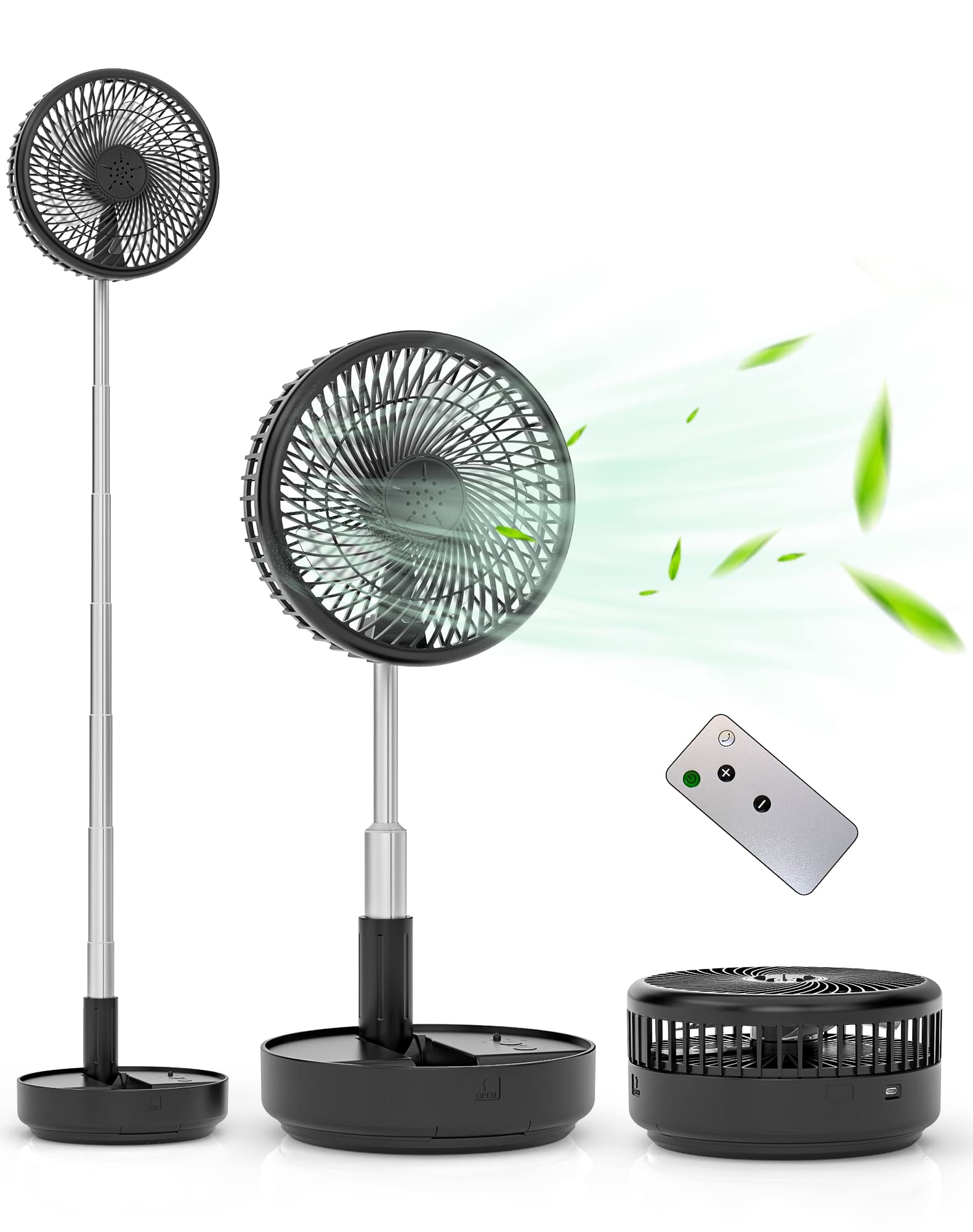 Amazon | Primevolve 充電式扇風機 折りたたみ dcモーター コードレス
