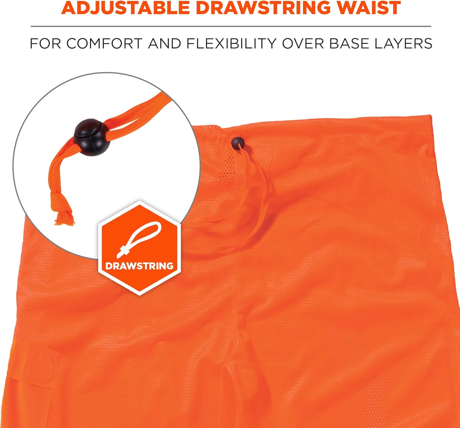 Ergodyne GloWear 8910 ANSI High Visibilty Orange Reflective Safety Pants, Small/Medium - Image 4