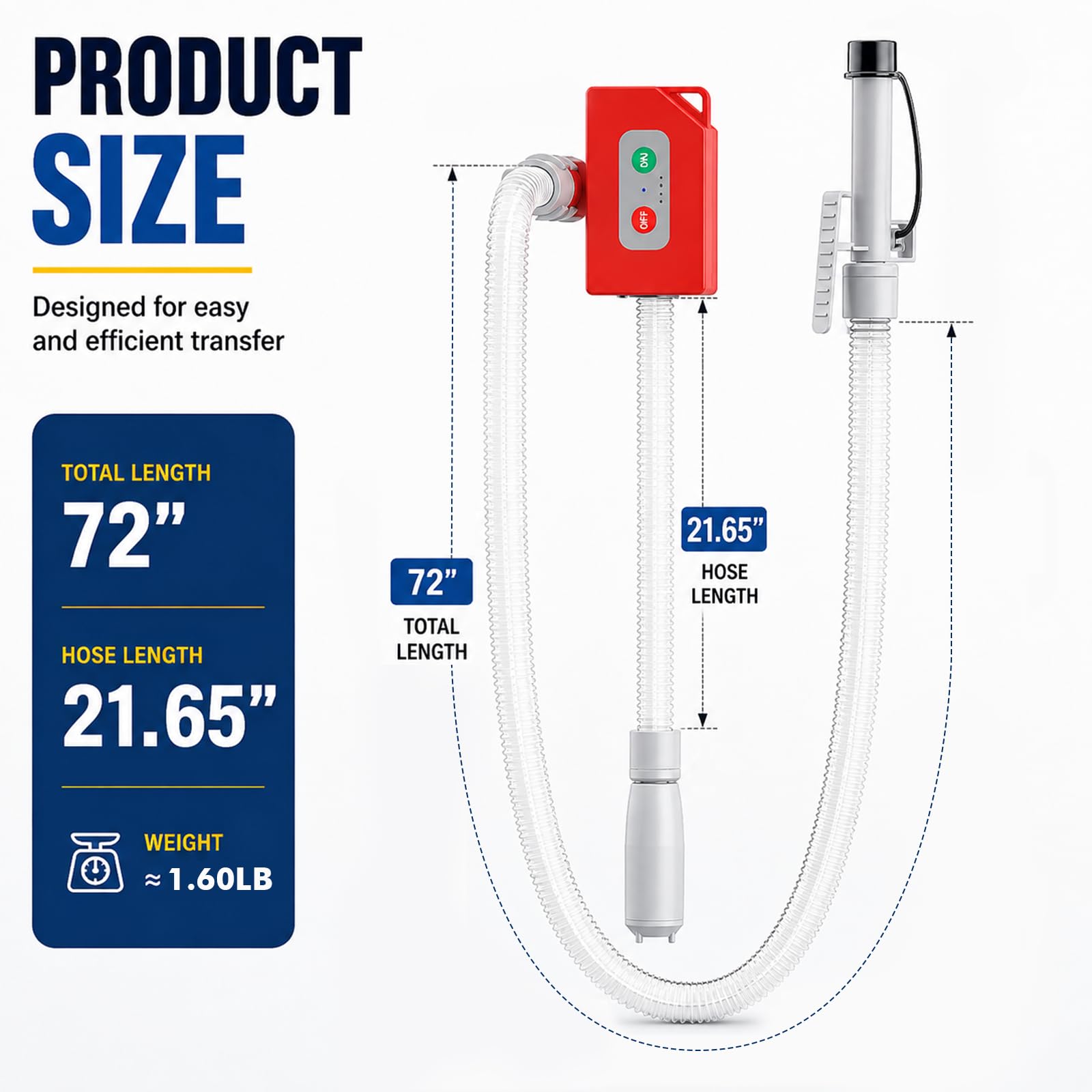 Kraftstoff Umfüllpumpe 10 L/min mit Auto-Stopp-Sensor für Diesel,Benzin,Öl