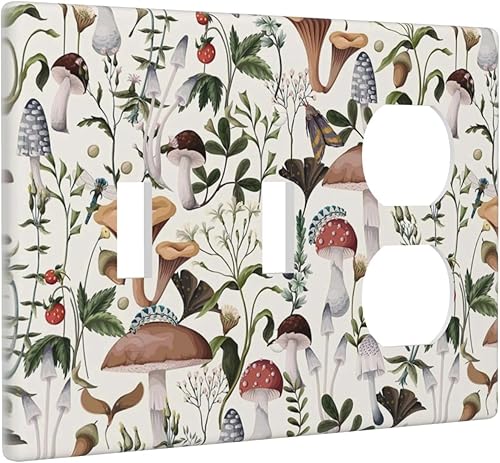 Miniatura 181 de Placa Decorativa de Pared Beige Boho de Mediados de Siglo Sol Abstracto 1-Gang Retro Años 70 Arte Geométrico Moderno con Arco Eléctrico Interruptor