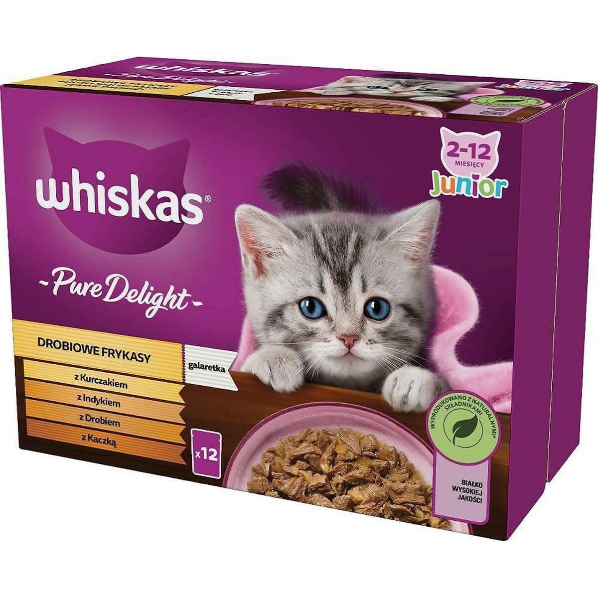 Whiskas kaps. Pure Delight Junior drůb. v želé 4x85g | Dobrá miska