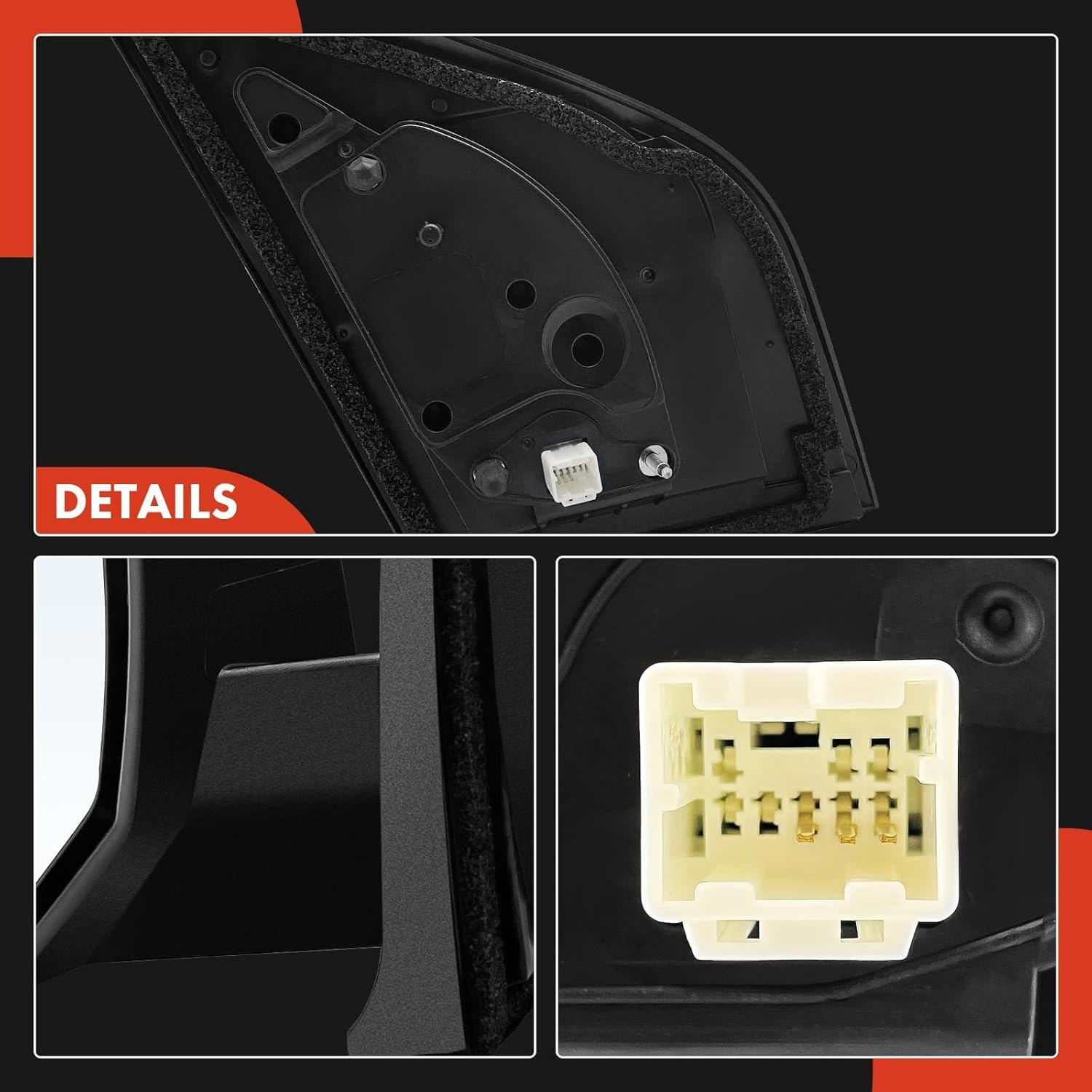 A-Premium Driver Side Power Door Mirror - Compatible with Nissan Sentra 2007 2008 2009 2010 2011 2012 - Non-Heated Non-Folding Black Outside Rear View Mirror - Replace# NI1320167, 96302ET01E