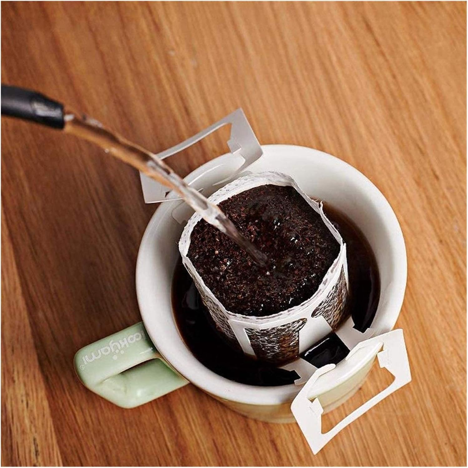 Manual Coffee Grinder Hand Coffee Grinder with Adjustable Conical Ceramic Burr Handle Mill (Color : Light Wood)