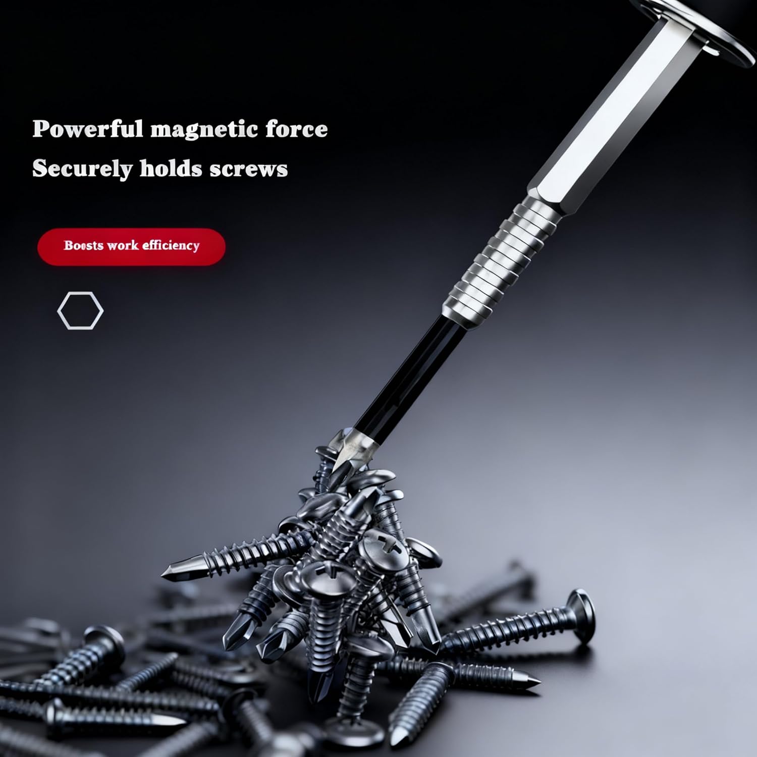 High Magnetic Screwdriver Drill Bit Set - K5 Impact Resistant Non Slip Bit Set (1-6 inch) with Ph2 Magnetic Screwdriver Bits