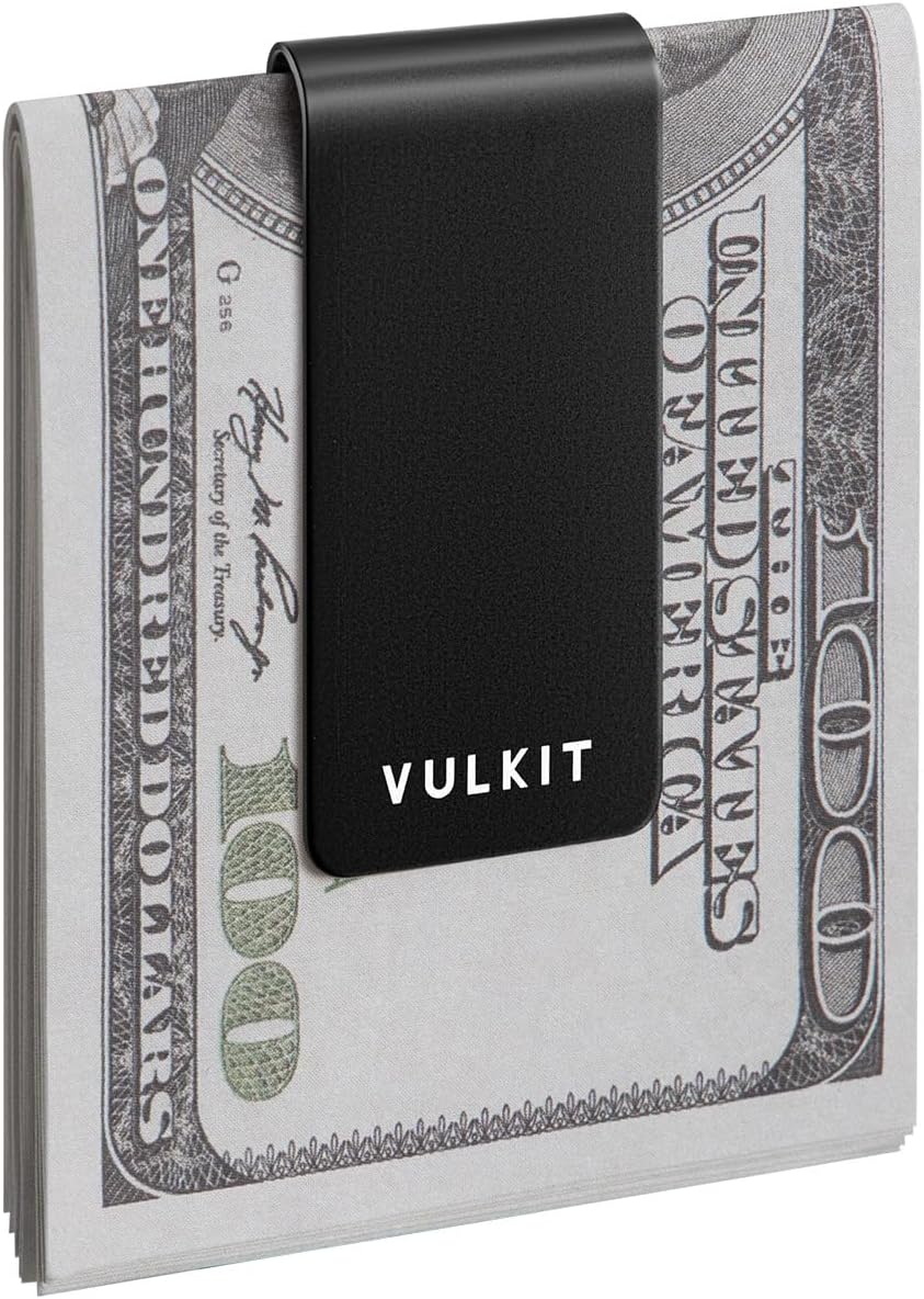 VULKIT Money Clip Stainless Steel Cash Holder EDC Accessories Men's Money Clips