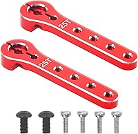 Vista 7 de ShareGoo 25T Servo Horn 2.205 in Metal 25 Dientes Extensión Servo Brazo de Dirección Compatible con 30-100CC Balsa Aviones RC Avión Helicóptero Negro