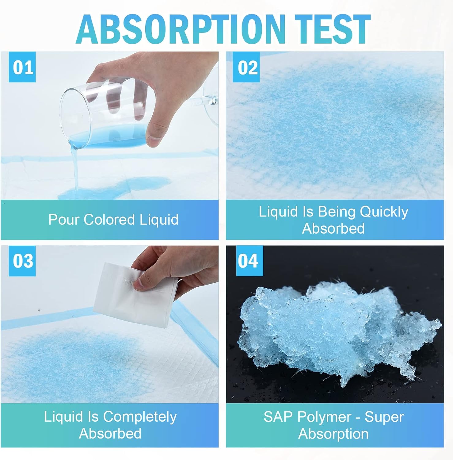 Timoo 100 PCS Disposable Changing Pad Leak-Proof Underpad Bed Table Protector Mat, Soft Non-Woven Fabric, 17 Inches x 13 Inches