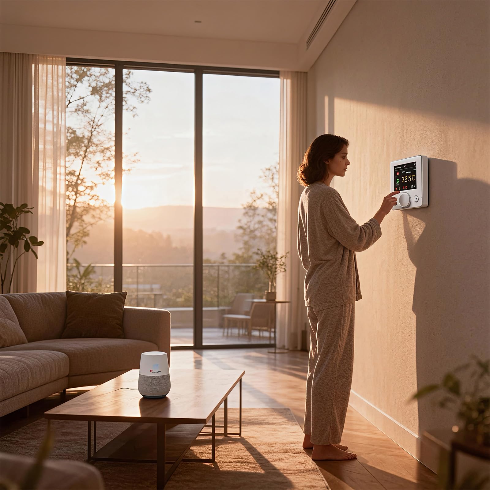 Smart Wifi Manopola Termostato A Colori Aria Condizionata con 2 tubi, Funziona con Alexa Google Home, 95~240 V CA