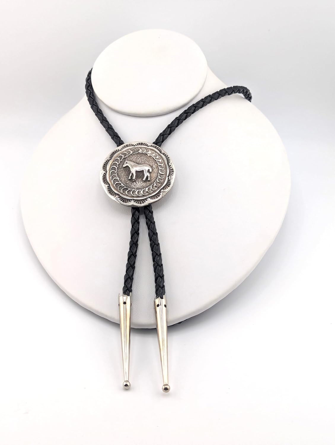 Bolo Tie for Men, Sterling Silver, Horse Design, Western Signed Native American Handmade Jewelry, SouthWestArtisans Cowboy