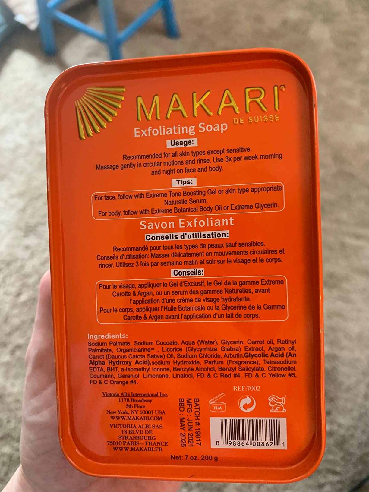 MAKARI Extreme Argan & Carrot Oil 3-Piece Gift Set | Exfoliating Soap, Tone-Boosting Body Lotion & Face Cream | Botanical Self-Care Kit for All Skin Types