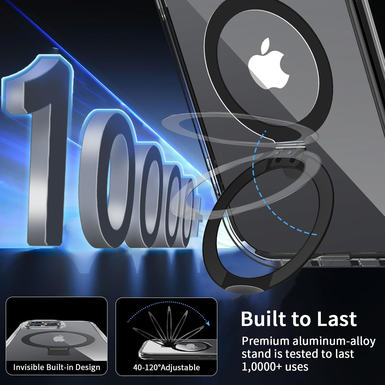 [Built-in Anti Peep Screen Protector & Invisible Magnetic Kickstand] Privacy Case for iPhone 11 Pro Max [With Camera Lens Protector] [Compatible with MagSafe] Full-Body Drop Proof Phone Case - Black