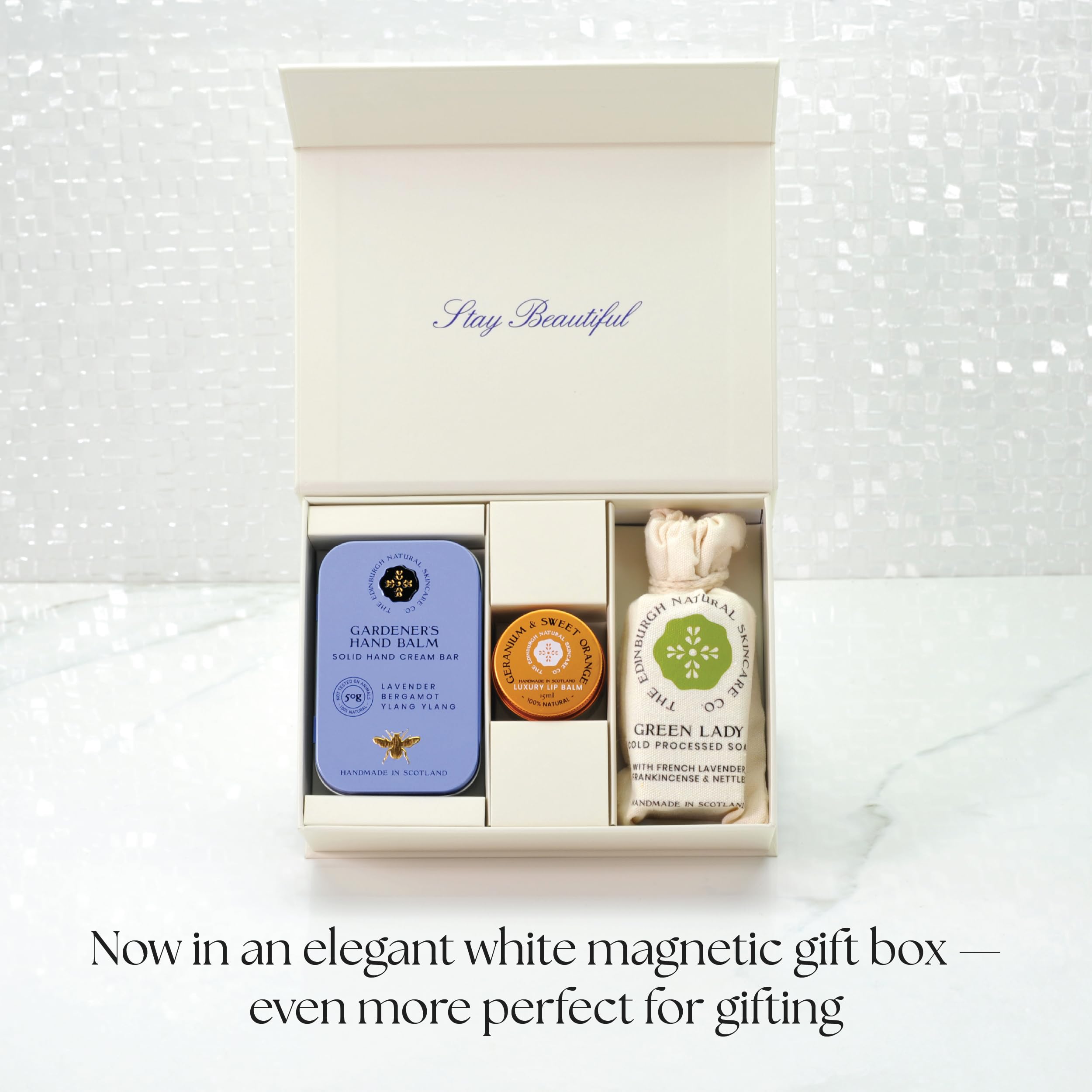 Luxury Skincare Gift Set | Gardener’s Hand Cream Bar, Porridge & Honey Soap & Lip Balm | 100% Natural & Handmade in Scotland | Nourishing Gifts for Women & Men | Ideal for Birthdays & Self-Care