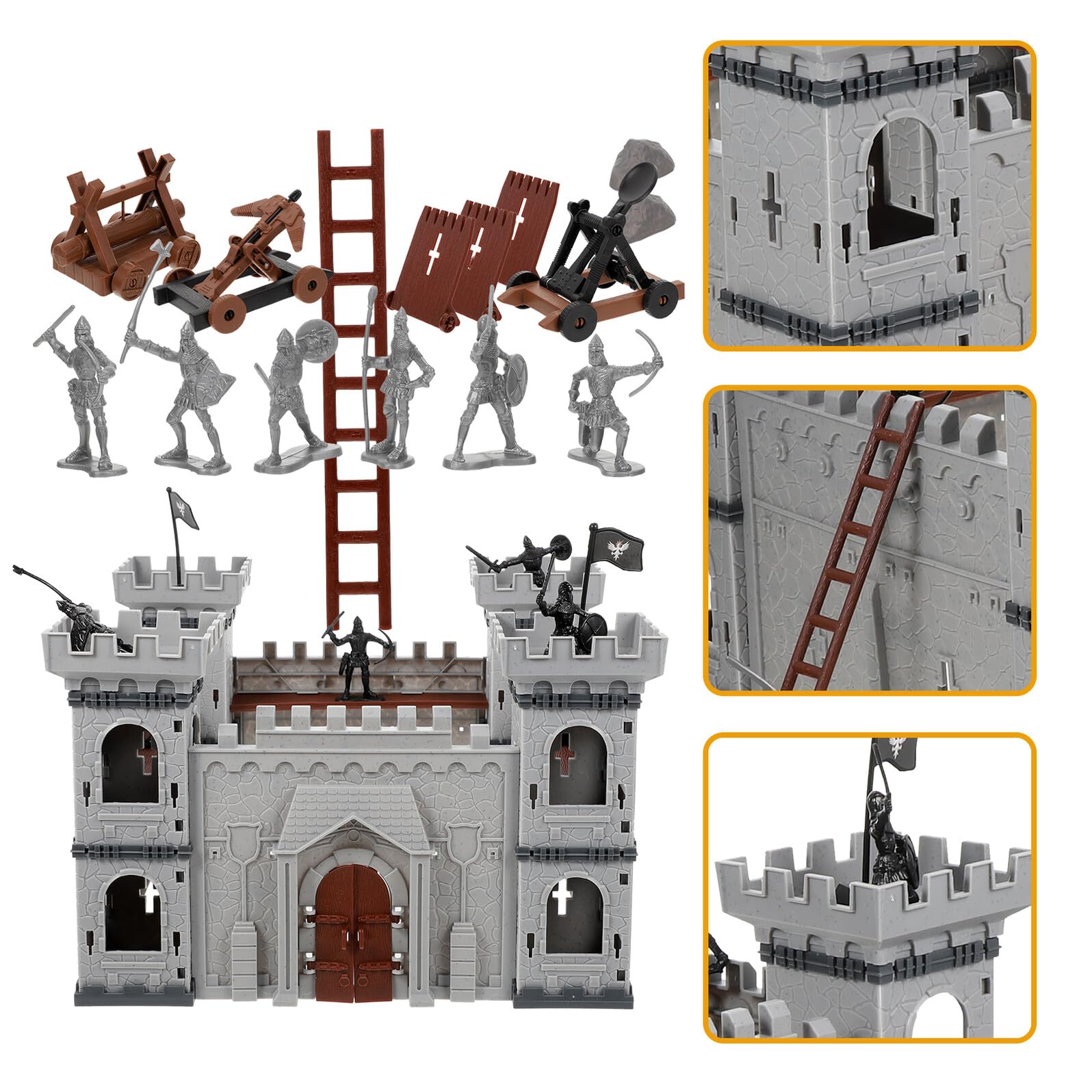 Didiseaon Carro D’Assedio Cavallo in Plastica, Militare Retrò | Leggero Durevole, Mini Figure Dell’Esercito, Soldatini Giocattolo, Auto, Scrivania