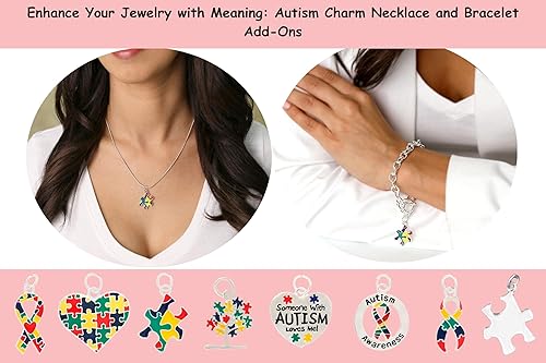 Miniatura 7 de Abalorio único hecho a mano para concientizar sobre el autismo, ideal para pulseras y collares de bricolaje, aumenta la conciencia y muestra apoyo,