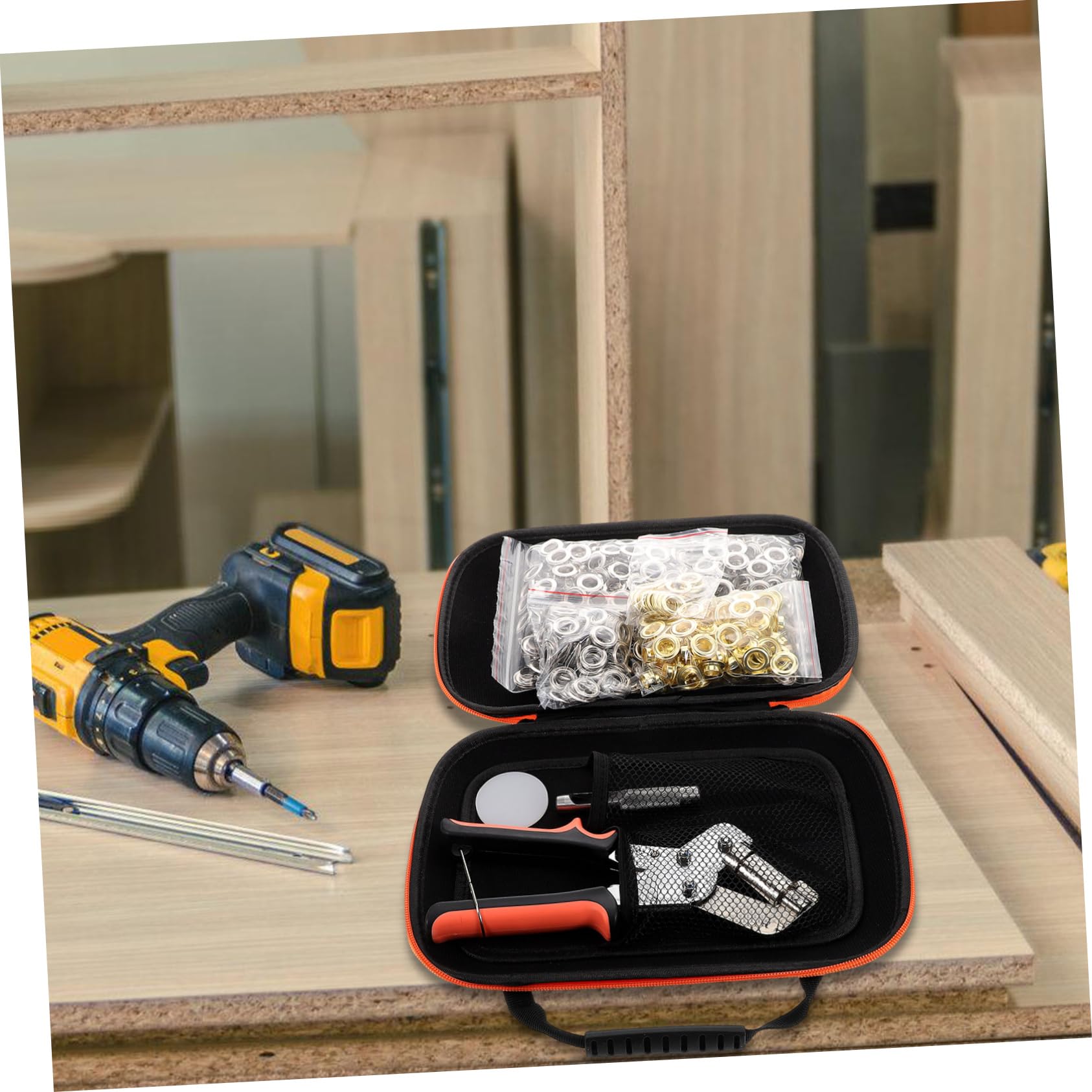 1set Per Occhielli Kit Portatile Occhielli e Accessori Facile Usare Per Principianti e Professionisti