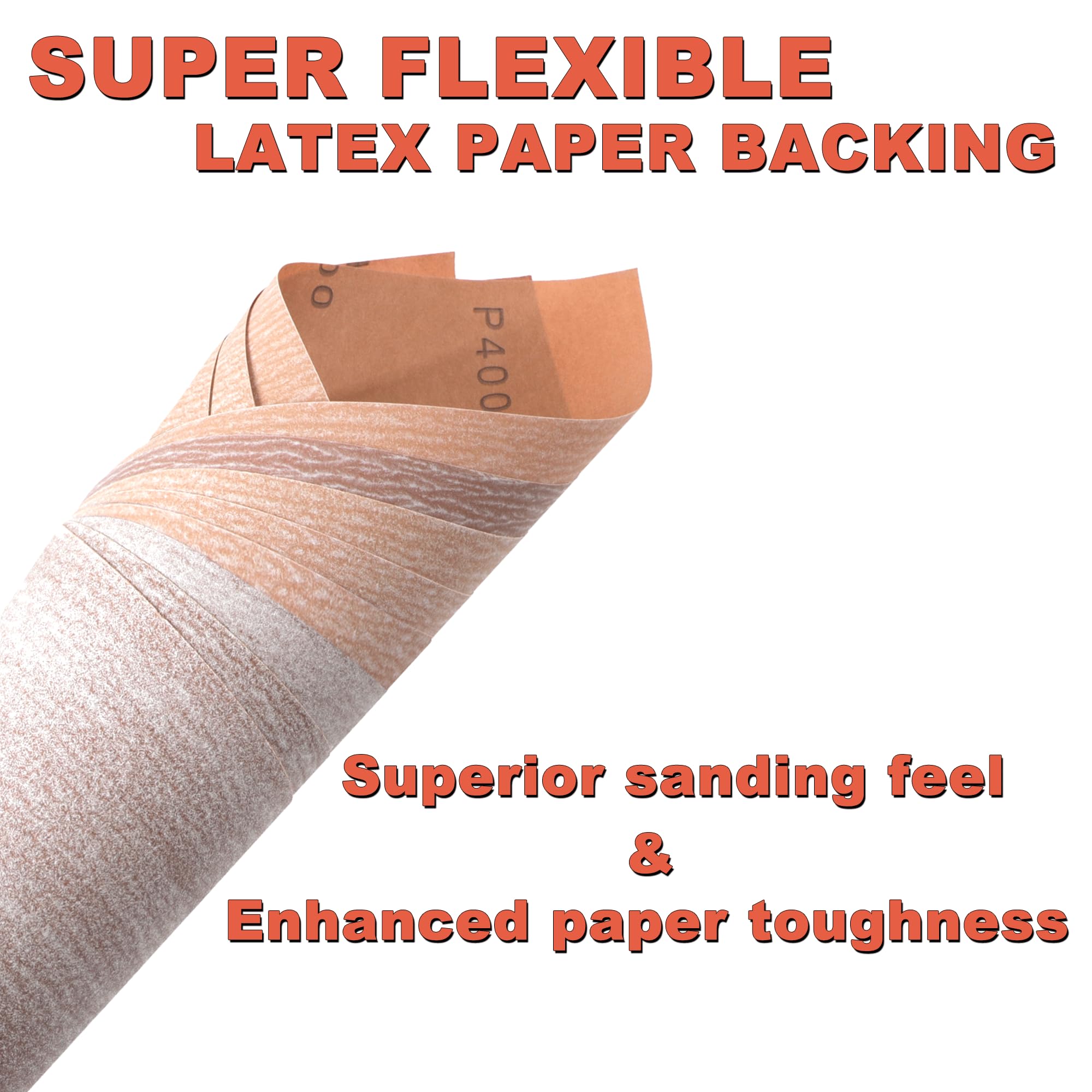 Aluminum Oxide Sandpaper Sheets - 24 Pack -4