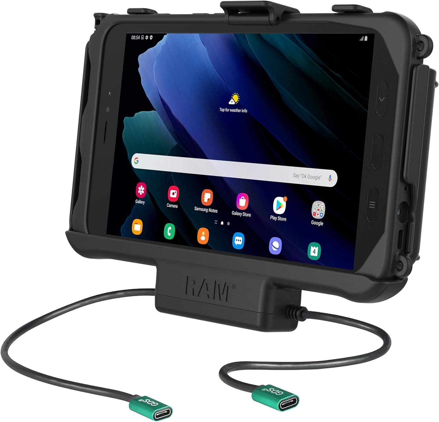 RAM® USB-C Powered Dock + USB-C Data for Samsung Tab Active5 & 3