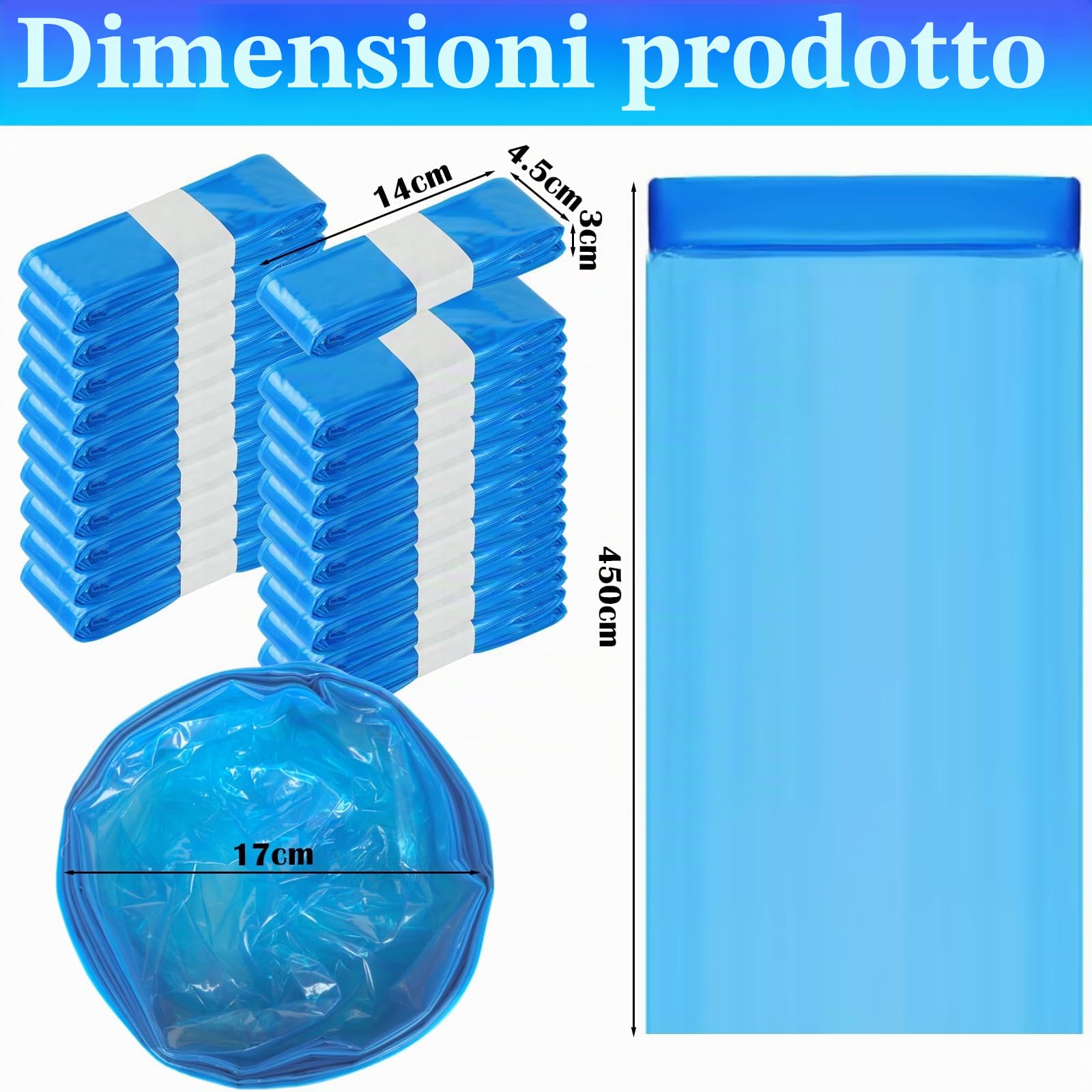 20 Pezzi Ricarica Mangiapannolini, 4.5m Sacchetti Lettiera Gatto Ispessita Antiodore, Compatibile con Litter Genie LittyCat LitterLocker