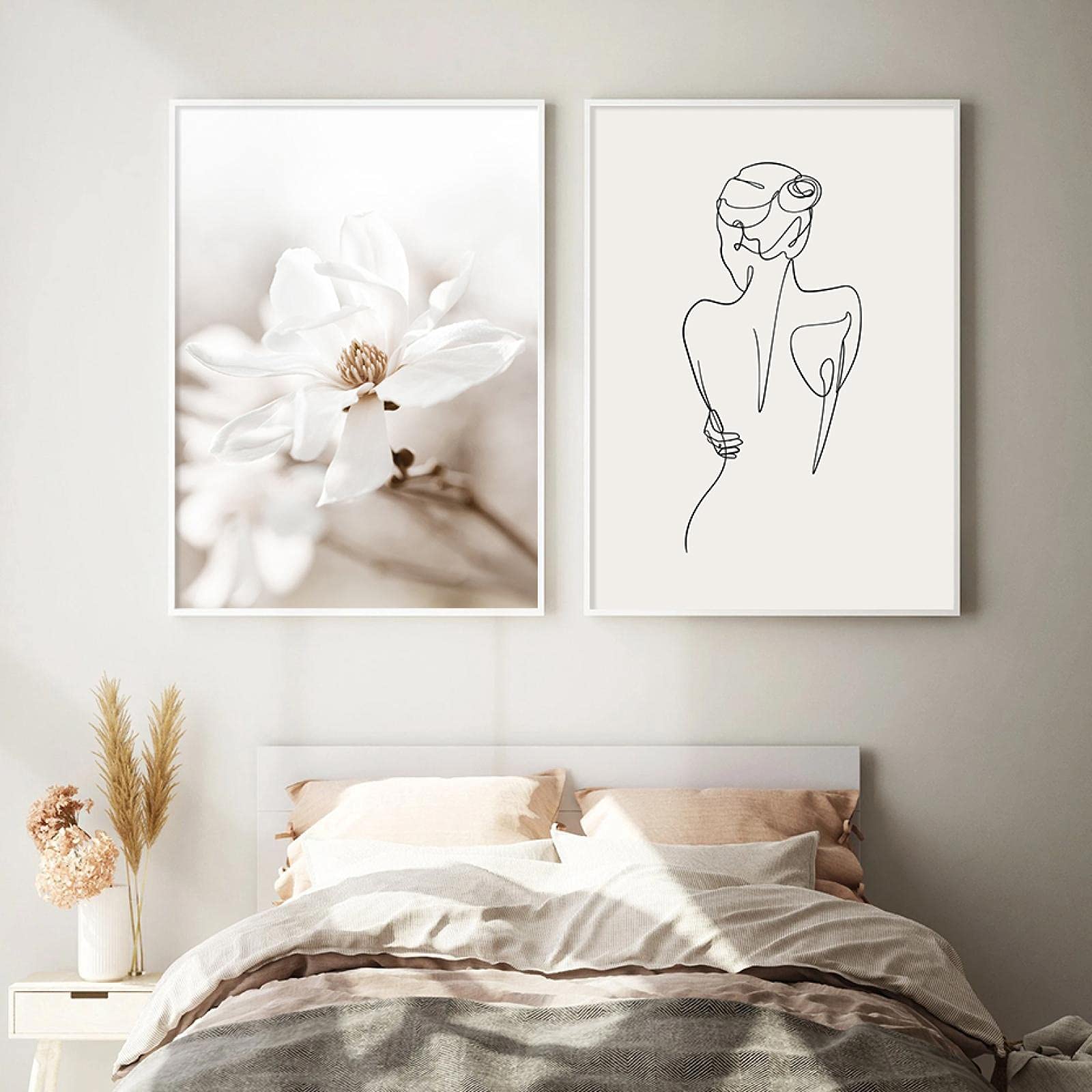 Cuadros modernos de estética boho para decorar las paredes del dormitorio matrimonial y salón 8