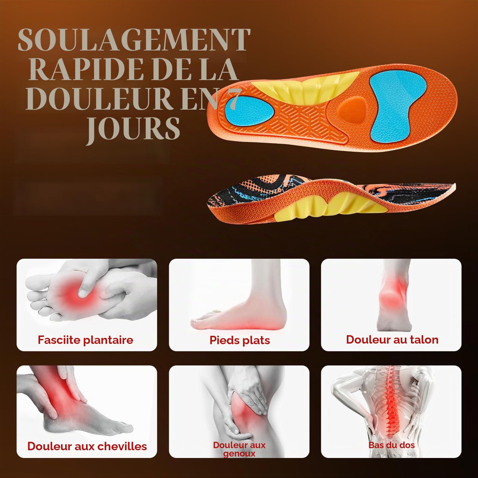 Footmaster Semelles orthopédiques fasciite plantaire soutien voûte plantaire pieds plats soulagement douleurs épine calcanéenne