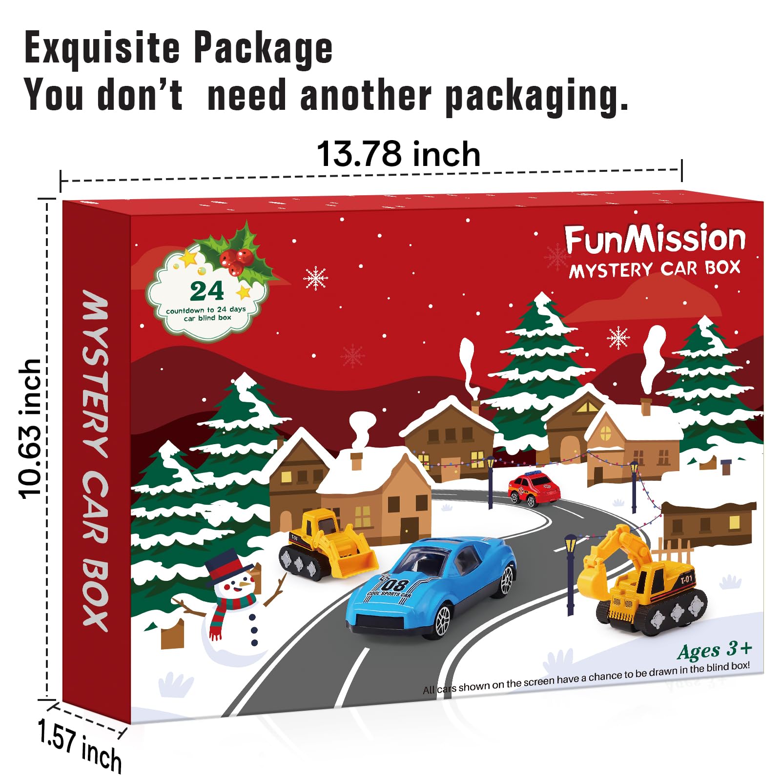FunMission 24 Pcs Pull Cars and Alloy Trucks Toy Vehicles Set, Blind Box Cars Toys for Toddlers, Boys & Girls, Kids’ Educational Play, Easter Basket Stuffers, Goodie Bag Stuffers, Kids Classroom Gift Exchange Party Favors
