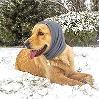 Vista 6 de Sombrero con capucha para perro, cálido para invierno, envoltura para las orejas, para aliviar la ansiedad, calmar, arreglar, calentar el cuello