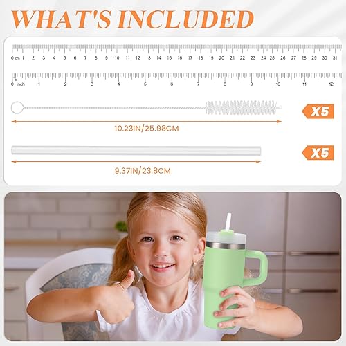 Miniatura 4 de Popote de repuesto compatible con Stanley IceFlow de 96 onzasQuencher de 20 onzas con mangovaso de 14 onzas20 onzas30 onzas, paquete de 5 popotes