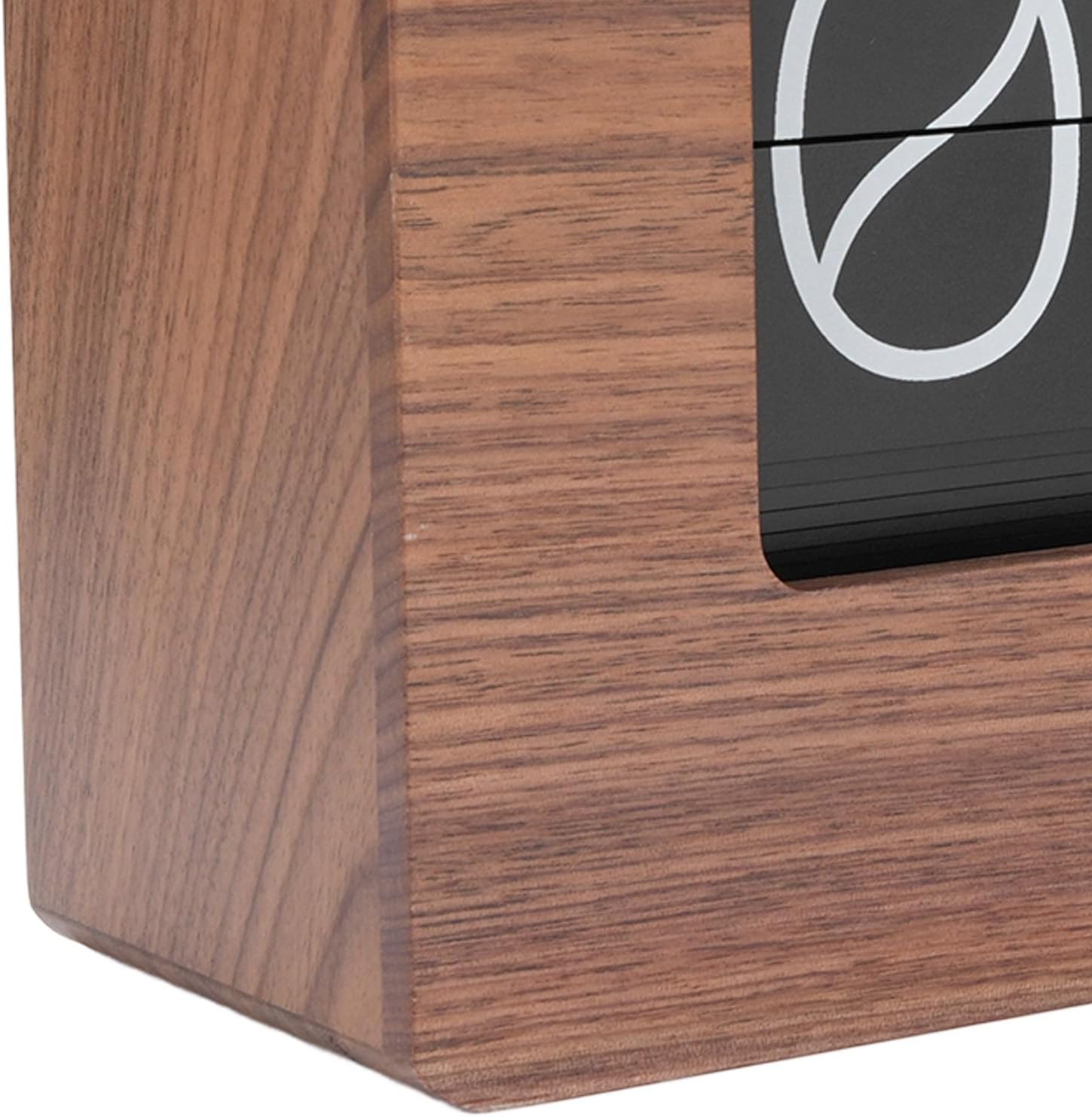 CHICIRIS Vintage Wooden Flip Clock, Retro Digital Mechanical Auto Flip Table Clock with Silent 24 Hour Display, for Living Room Bedroom Office Desk Decor