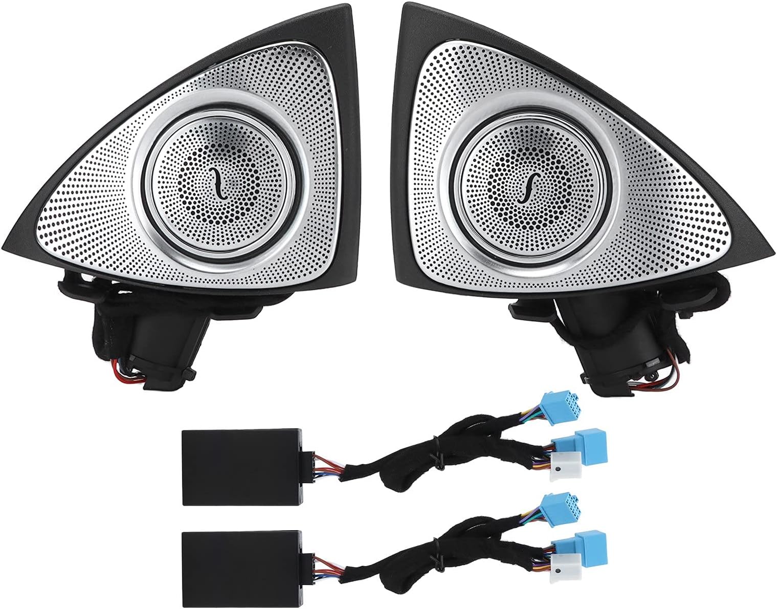 Car Audio Tweeters with LED Ambient Lighting Kit 7 Color 3D Rotating Tweeter Replacement for ? S-Class W222 Pre-Facelift 2014-2017