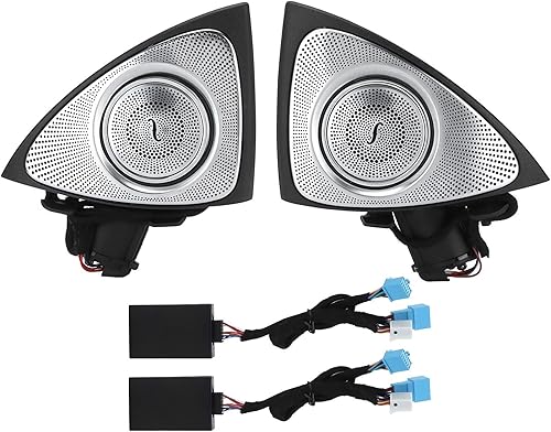 Tweeters de audio para coche con kit de iluminación ambiental LED, 7 colores 3D giratorios, repuesto para Benz S-Class W222 Pre-Facelift 2014-2017