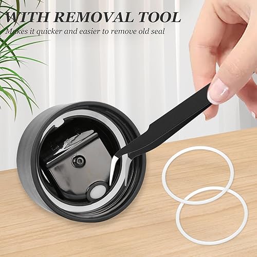 Miniatura 4 de 6 juntas de repuesto para Hydro Flask tapa abatible de boca ancha, tapón de goma de silicona de 2 pulgadas para hidrofrasco con pinzas