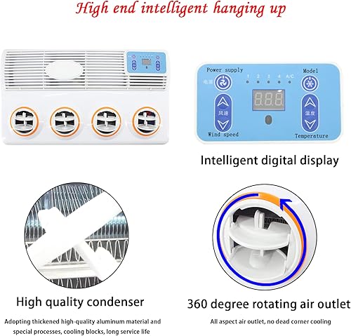 Vista 8 de Acondicionador eléctrico universal de 12 V, doble uso frío y caliente/TPC función de calefacción eléctrica de 12 voltios dc aire acondicionado