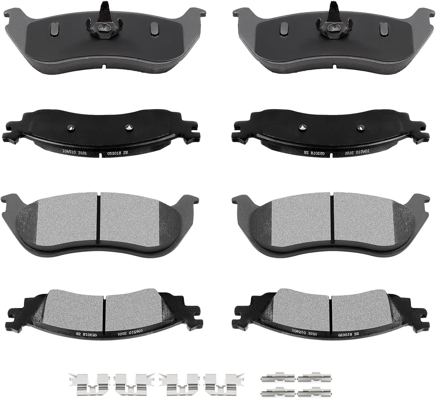 AUTOMUTO 8PCS Front & Rear Disc Brake Pads Set D881 D1158 For Ford For Explorer 2006-2010, For Ford For Explorer Sport Trac 2007-2010,For Mercury Mountaineer 2006-2010