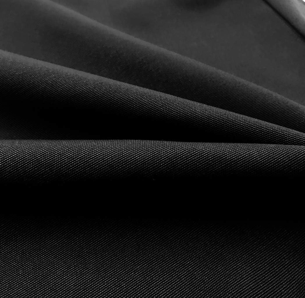 CozyLounge Just Black Outdoor Water Repellent Patio Chair Cushion Seat Pillow COVERS (25"x25"x5" (4 Covers))