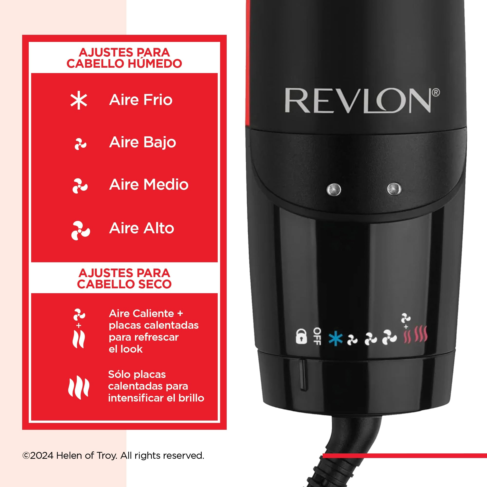 Revlon One-Step Air Straight Secador y Alisador de aire 2-en-1 - RVDR5330E