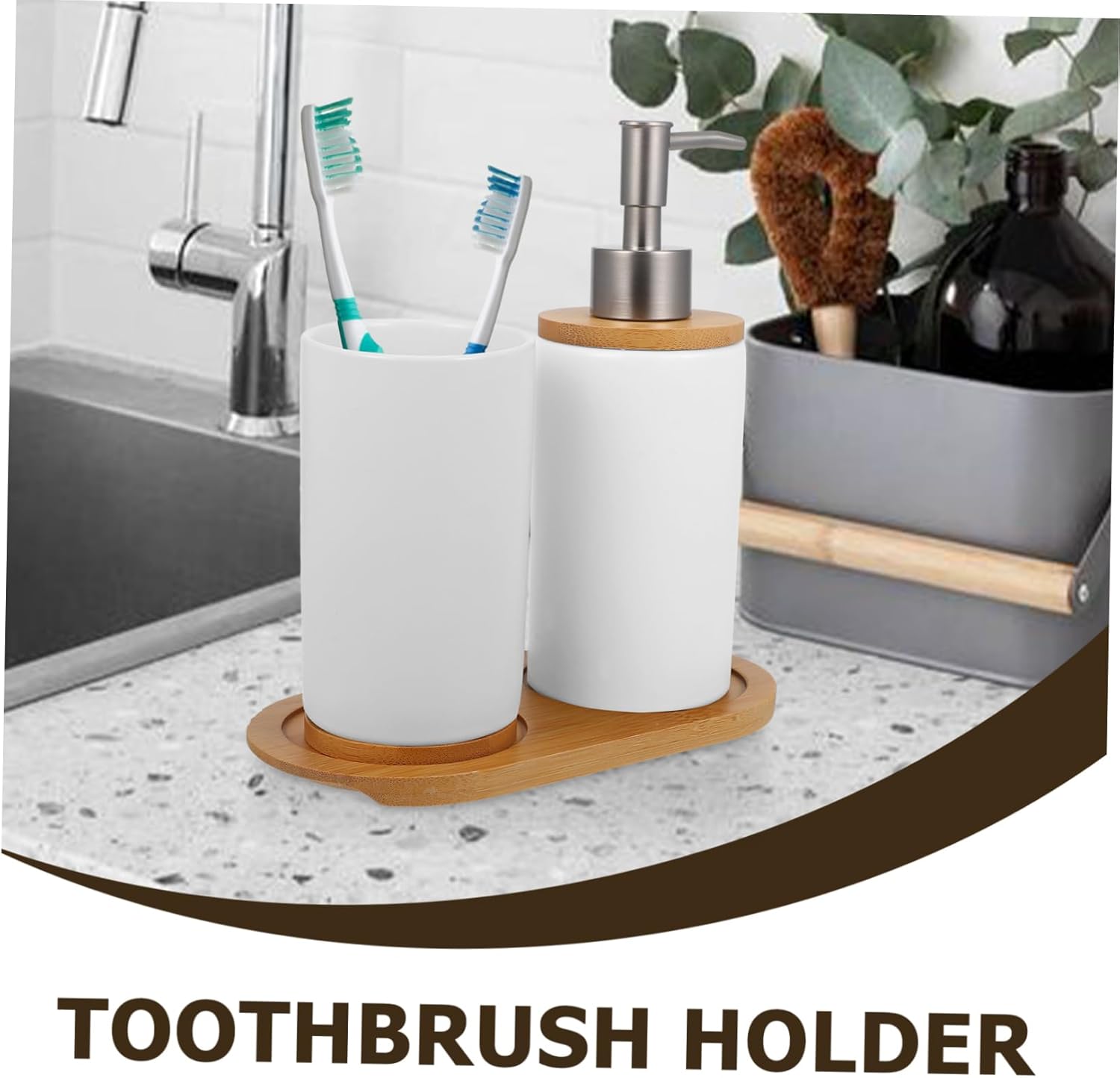 Ceramic Toothbrush Cup Set Bathroom Accessories White Foaming Soap Dispenser Shower Pump Shampoo Bottle Dispenser Lotion Bottle Sturdy Elegant Design