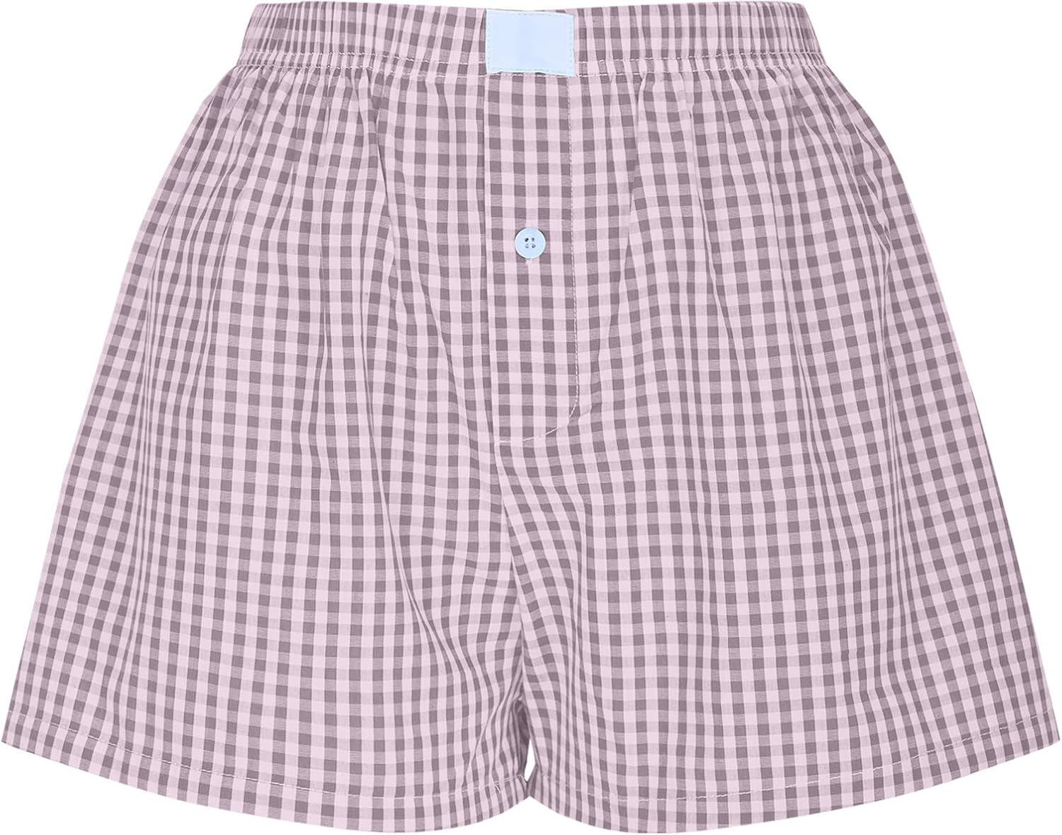 Women Gingham Pajamas Shorts Y2k Cute Pj Short Pants Plaid Lounge Shorts Sleep Bottoms Elastic Boxers Streetwear