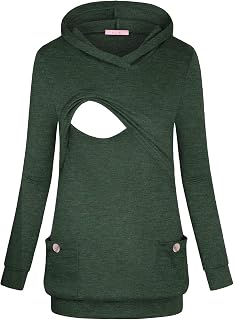 Joymom Maternity Winter Nursing Hoodie Breastfeeding Shirt for Women Price In India