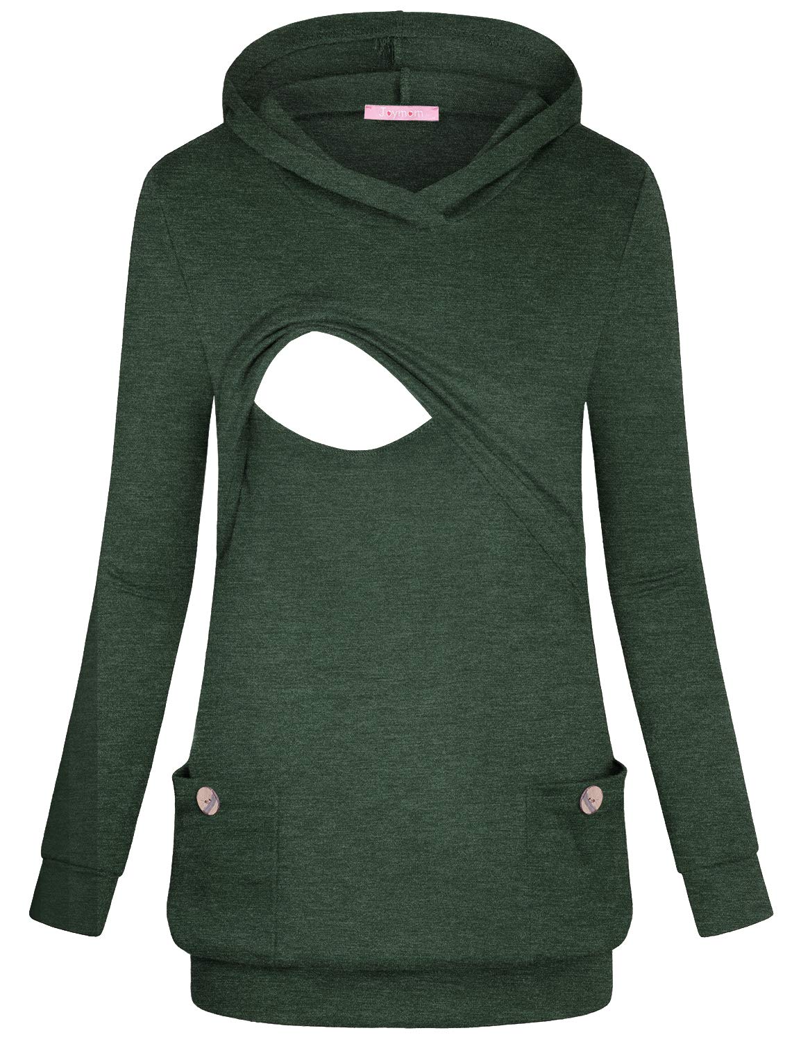 Joymom Maternity Winter Nursing Hoodie Breastfeeding Shirt for Women