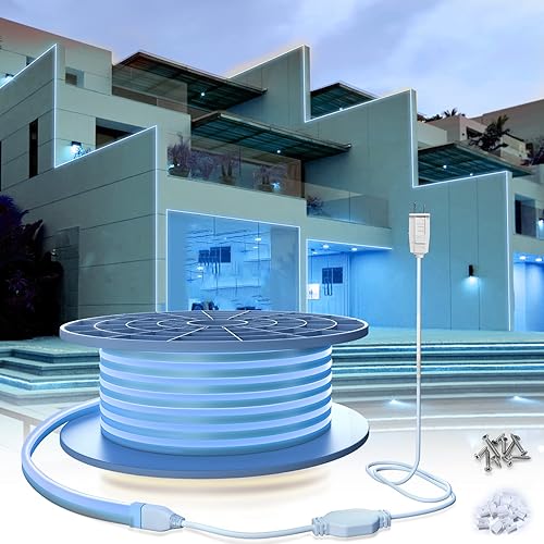 Tira de luces LED de neón AC110-120V, impermeable, cortable, flexible, para decoración de interiores y exteriores, cocina, dormitorio, jardín, hotel