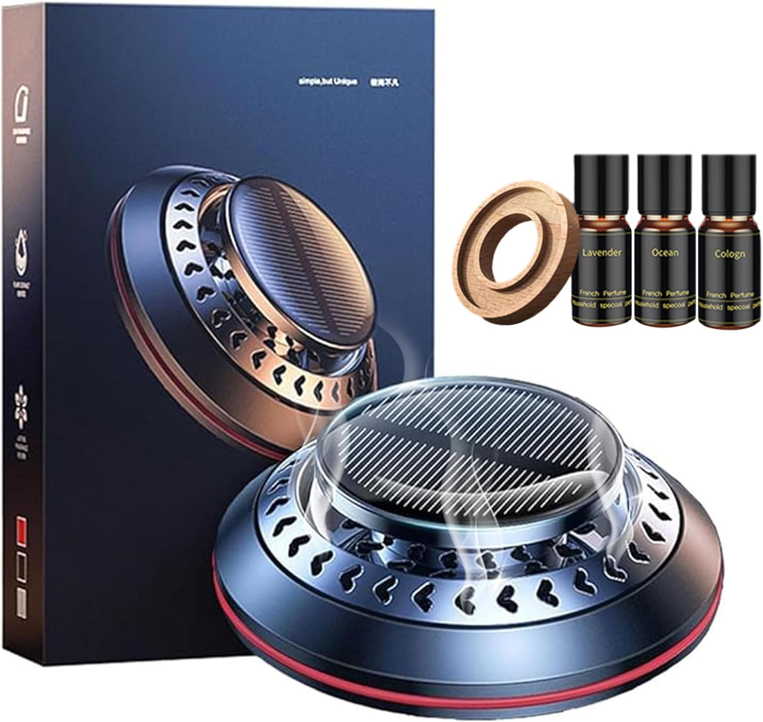 Solar Air Fresheners Car Aromatherapy Diffuser, Car Air