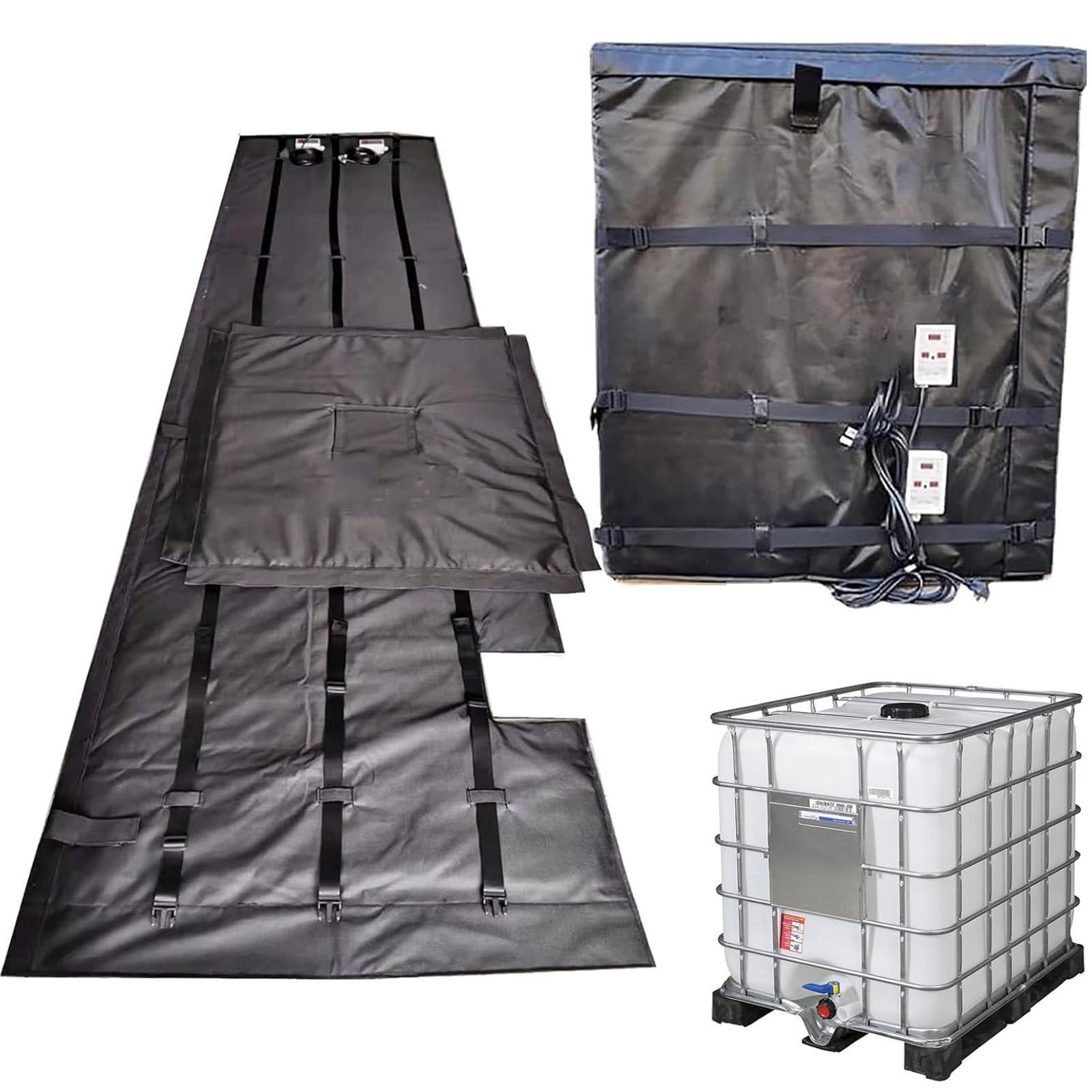 Ylpddmm Black Ibc Drum Heater Blanke,275 Gallon Ibc Ton Barrel Heater -275Gal/1000L