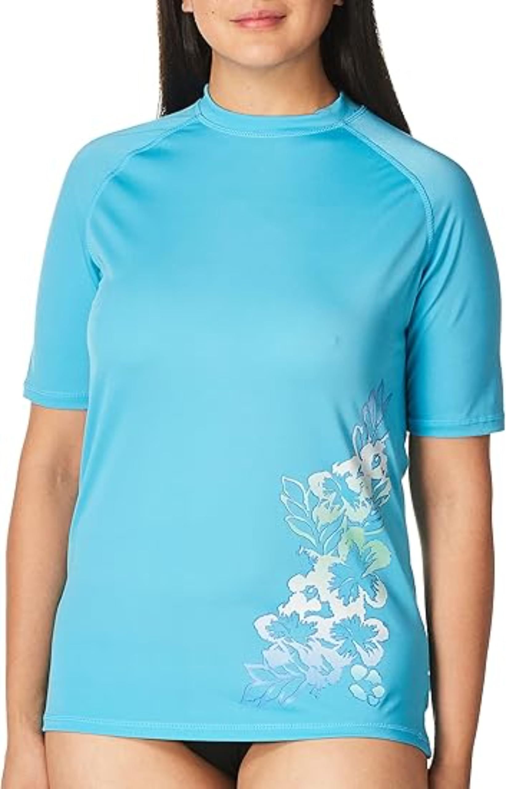 womens Marina Upf 50+ Short Sleeved Active Rashguard & Workout Top