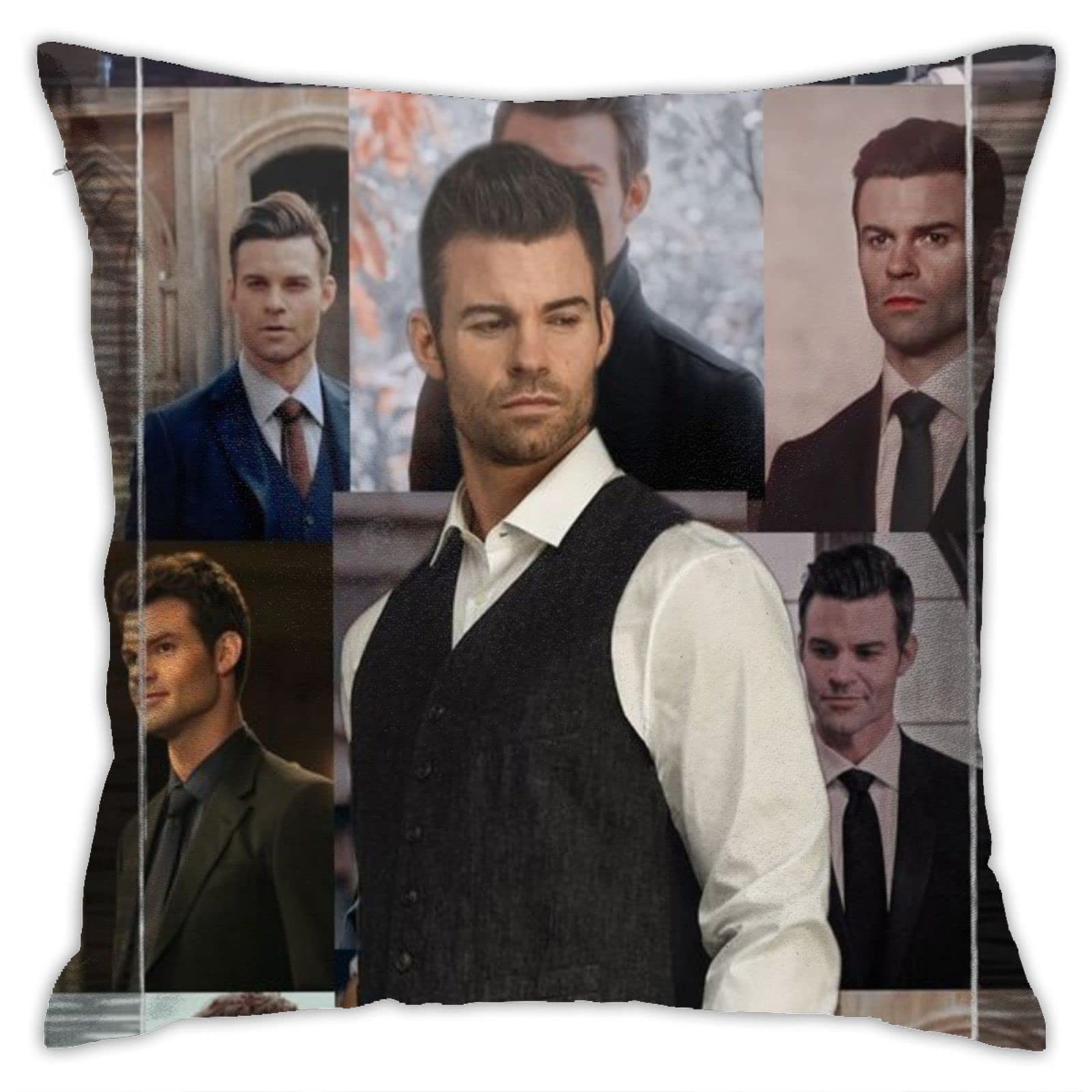 Djngn As Pic Elijah Throw Pillow Case Mikaelson Square Pillow Cover Cushion Cover For Sofa Couch Bedroom Livingroom Office Home Car Decor 18 X 18 Inch
