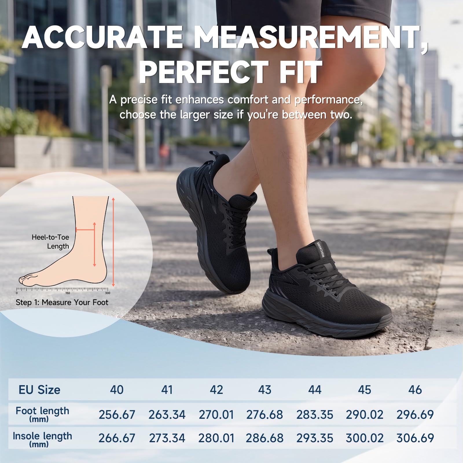 ODCKOI Breite Laufschuhe für Herren, Slip-On Sneakers rutschfest, Bequeme Sportschuhe mit MD-Sohle Dämpfung für Walken Jogging Tennis Freizeit Straßenlaufschuhe