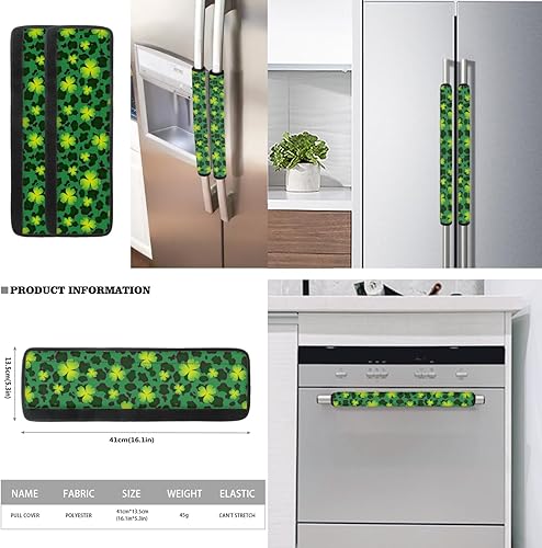 Vista 25 de 6 fundas lavables para manijas de puerta de refrigerador, protector antideslizante para nevera, horno, lavavajillas, mantener alejadas de huellas