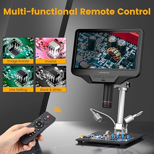 Miniatura 6 de Andonstar AD409-Pro - Microscopio digital LCD con pantalla de 101 pulgadas microscopio de soldadura HDMI Pro soporte de metal cámara de microscopio