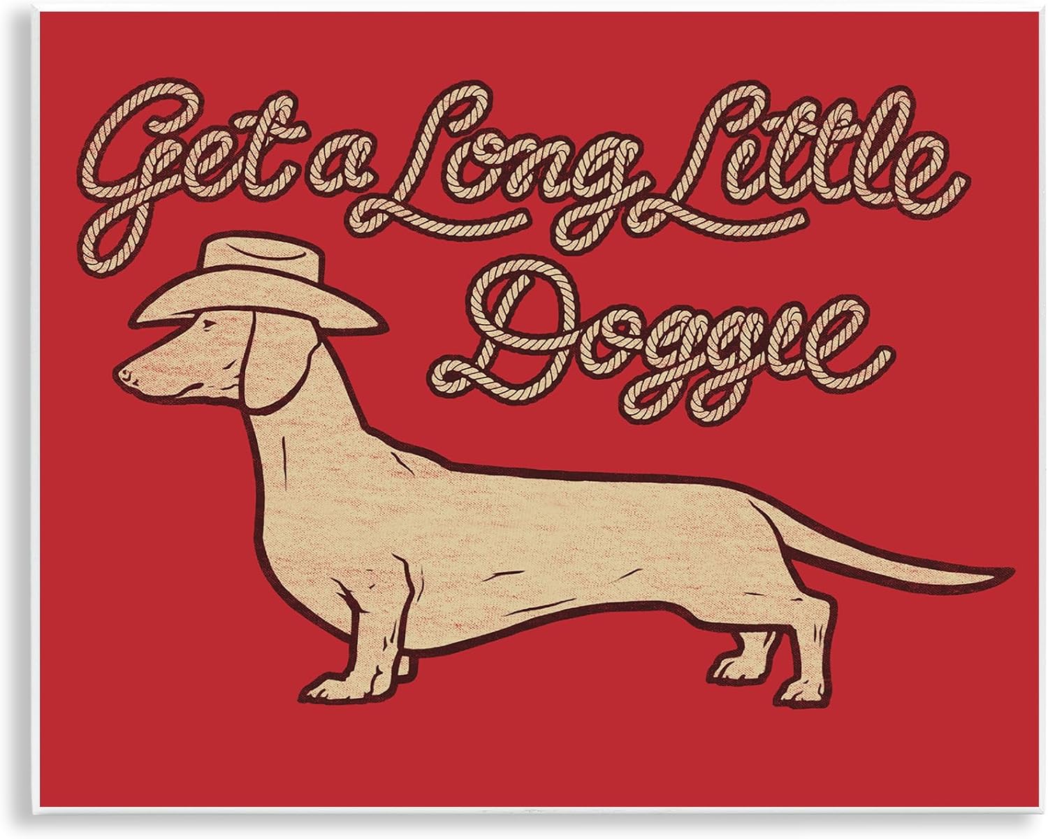 Long Little Doggie Humor, 11 x 14 Inch Mounted Print on Wall Plaque | Stupell Industries · By Jedco Brands Inc · Ready to hang · Fun gift for kitchen or living room · Made in USA